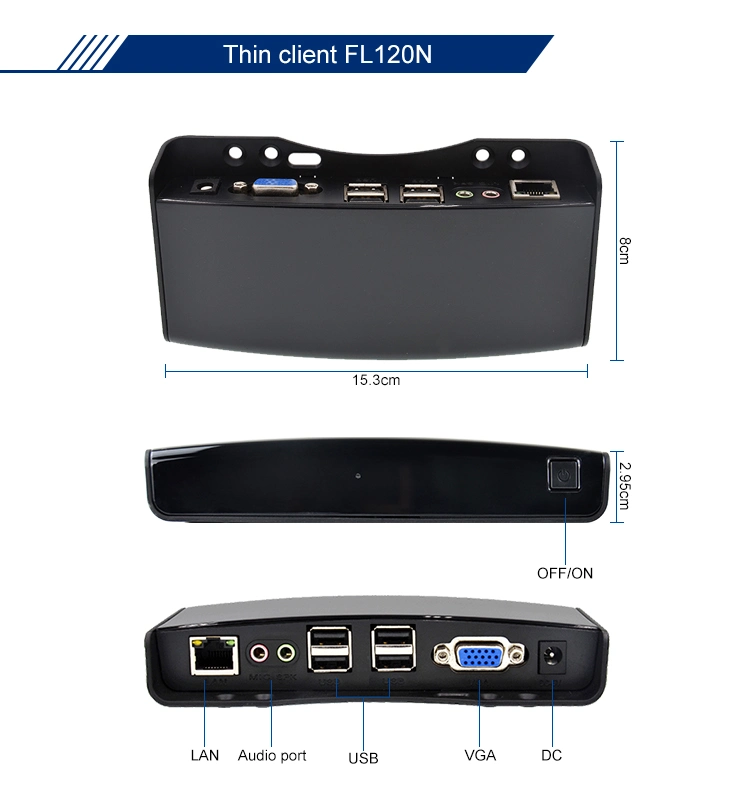 Share Latest Thin Client PC FL120n Arm Mini Computer Linux OS Rdp 8.1 Zero Client for School Computer Lab