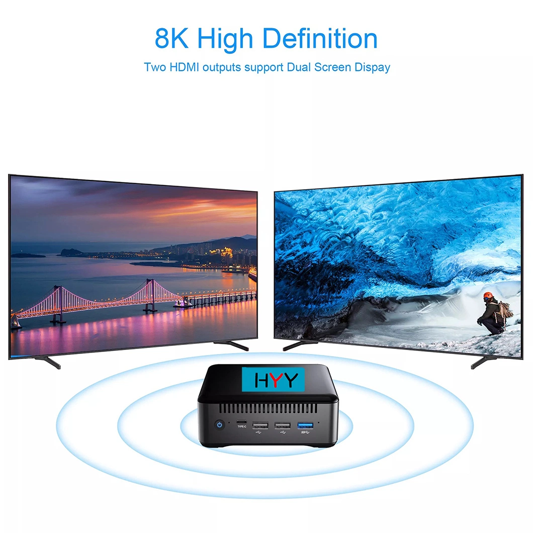 8K/4K USB Interfaces WiFi Bluetooth 4/8/16GB RAM 16/32/64/128GB ROM Android 12 Poe HD HDMI V60 Rockchip Rk3588 Ai Industrial Fanless Mini Embedded Computer