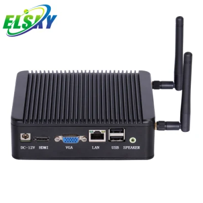 Gran oferta, Elsky, Mini PC Nano de bolsillo sin ventilador, procesador J1900 de doble núcleo para ordenador de Control Industrial, PC Industrial